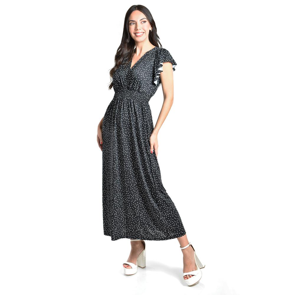 Foto 2 | Vestido Midi De Puntos Roman Fashion /juvenil, 9940x (negro Punto) Negro