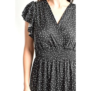 Foto 4 | Vestido Midi De Puntos Roman Fashion /juvenil, 9940x (negro Punto) Negro
