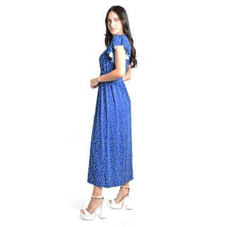 Foto 2 | Vestido Midi De Puntos Roman Fashion /juvenil, 9940x (azul Rey Puntos) Azul