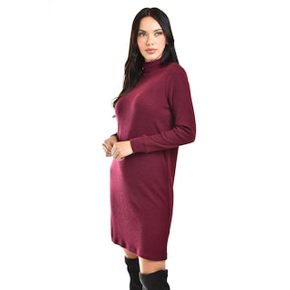 Foto 2 | Vestido De Punto Con Cuello Alto Roman Fashion /juvenil, 3821 (vino) Vino