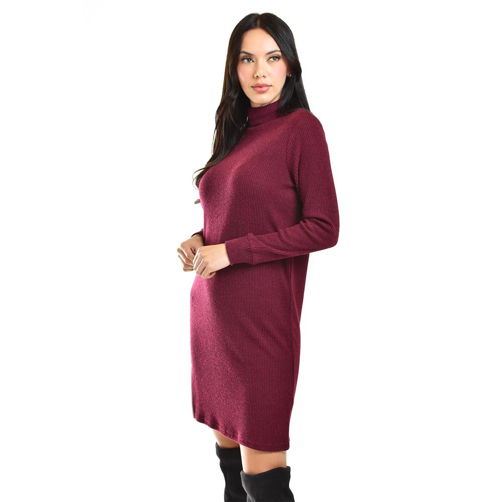 Foto 4 pulgar | Vestido De Punto Con Cuello Alto Roman Fashion /juvenil, 3821 (vino) Vino