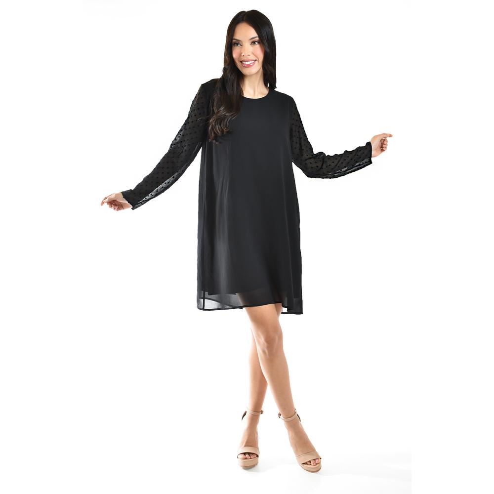 Foto 2 pulgar | Vestido De Mangas Con Relieve Roman Fashion /juvenil, 3823 (negro) Negro
