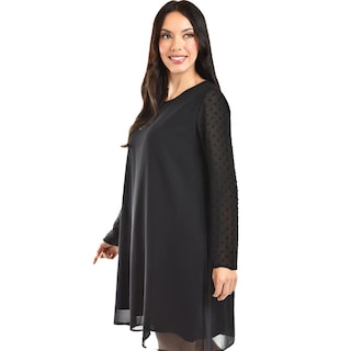 Foto 4 | Vestido De Mangas Con Relieve Roman Fashion /juvenil, 3823 (negro) Negro