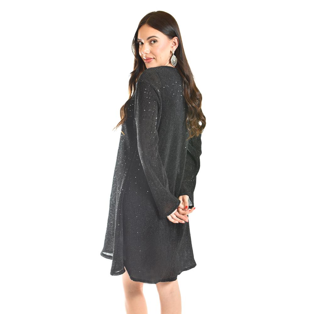 Foto 4 pulgar | Vestido Glitter Con Lentejuela Roman Fashion /juvenil, 4222 (negro) Negro