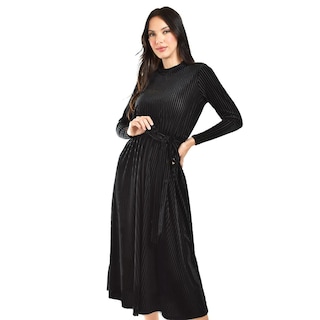 Foto 4 | Vestido Midi De Terciopelo Roman Fashion /juvenil, 3826 (negro) Negro