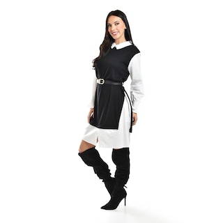 Foto 2 | Vestido Camisero Con Chaleco Roman Fashion /juvenil, 3820 (negro) Negro