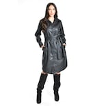 Vestido Camisero De Piel Sintetica Roman Fashion /juvenil, 104 (negro) Negro
