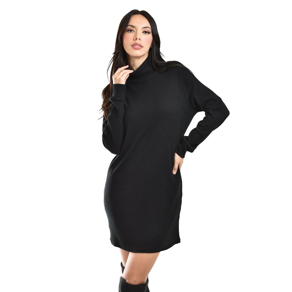 Foto 5 pulgar | Vestido De Punto Con Cuello Alto Roman Fashion /juvenil, 3821 (negro) Negro