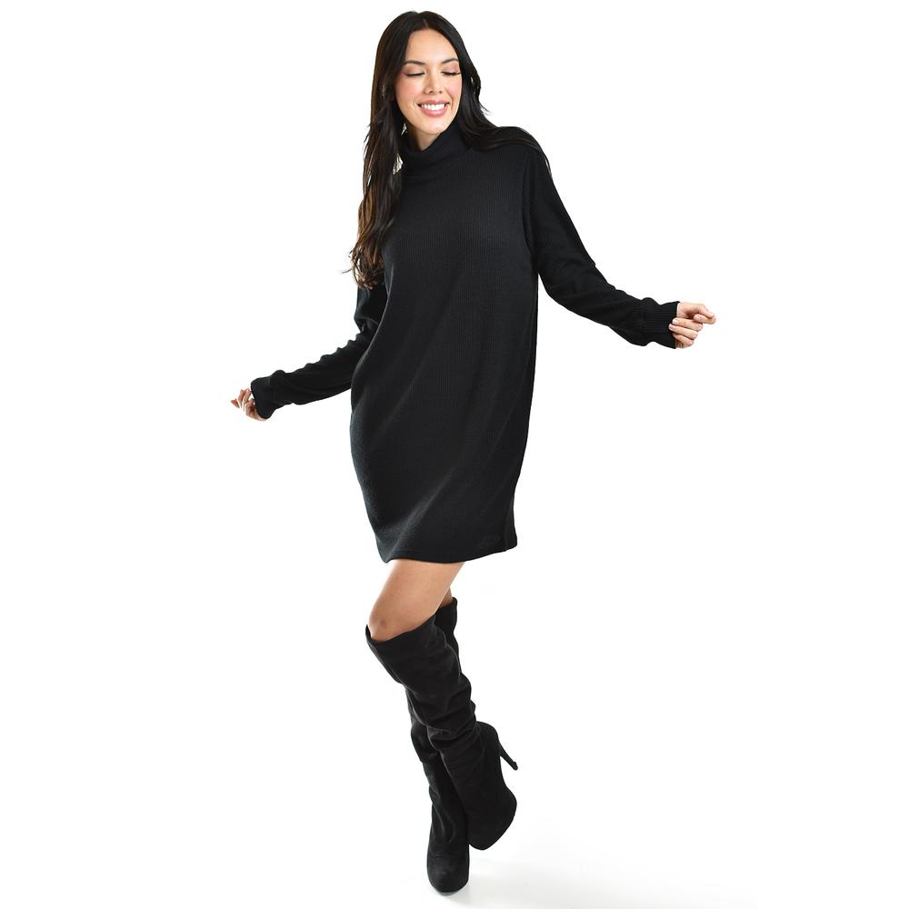 Foto 6 pulgar | Vestido De Punto Con Cuello Alto Roman Fashion /juvenil, 3821 (negro) Negro