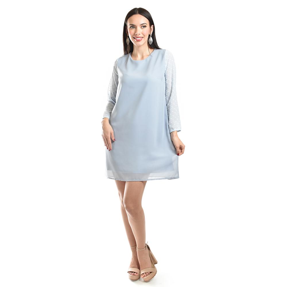 Foto 6 pulgar | Vestido De Mangas Con Relieve Roman Fashion /juvenil, 3823 (azul Claro) Azul