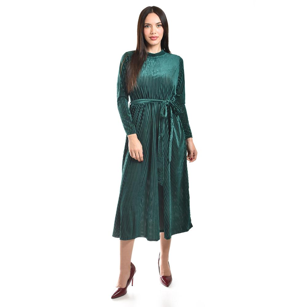Foto 5 pulgar | Vestido Midi De Terciopelo Roman Fashion /juvenil, 3826 (verde) Verde Oscuro