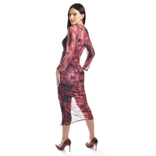 Foto 3 | Vestido De Mesh Tie Dye Roman Fashion /juvenil, 4349 (vino /negro) Vino