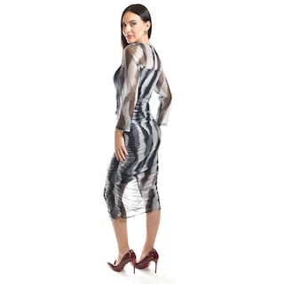 Foto 3 | Vestido De Mesh Tie Dye Roman Fashion /juvenil, 4349 (gris /negro) Gris