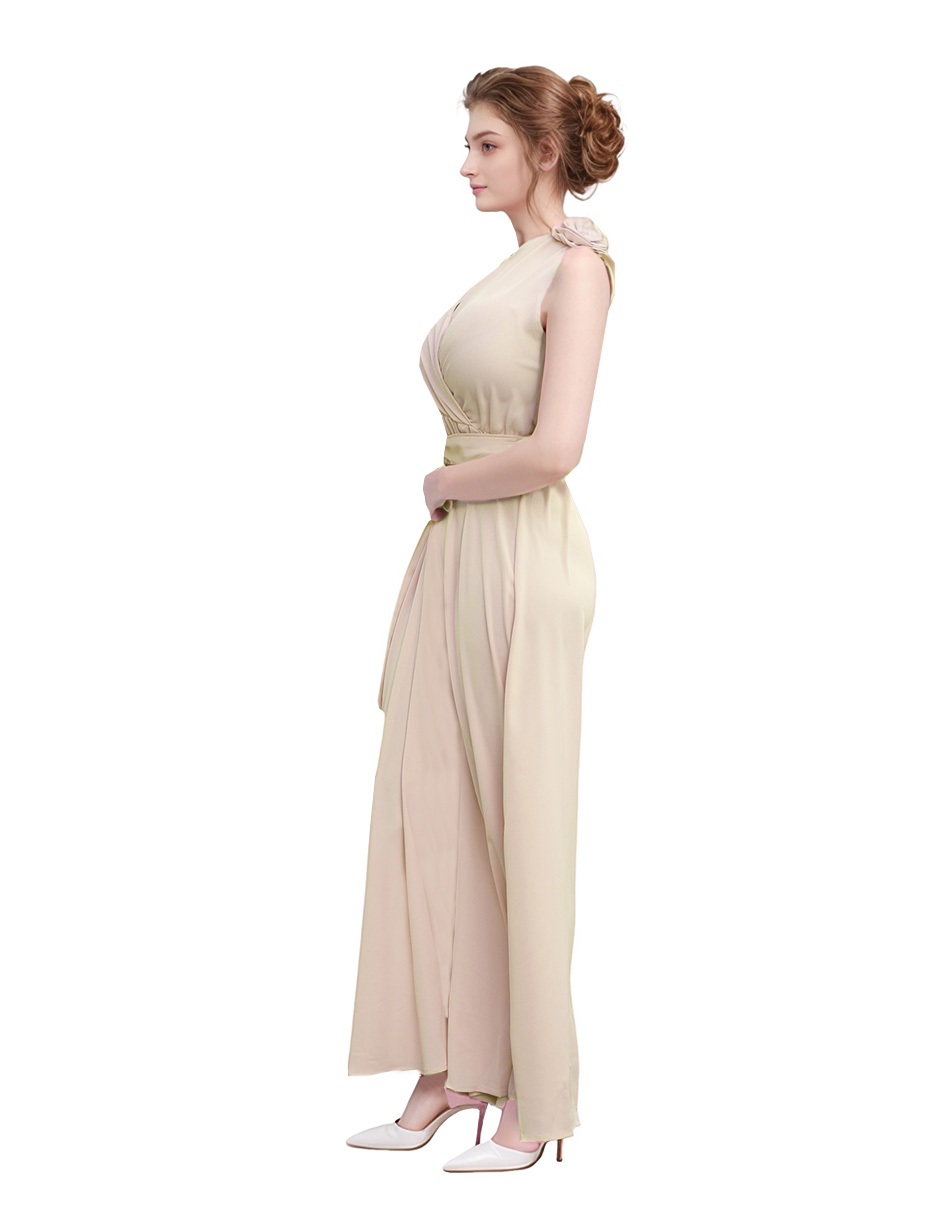 Foto 2 | Vestido Largo Corte Princesa Beige