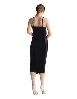 Foto 3 | Vestido Midi De Fiesta Con Lentejuelas Lucky Clover Negro