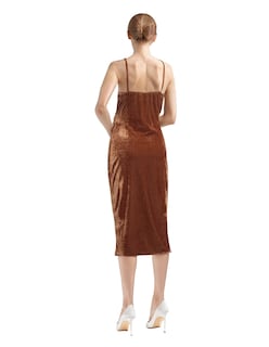 Foto 2 | Vestido Midi de Fiesta con Lentejuelas Lucky Clover Cobre