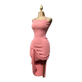 Foto 2 | Vestido Rosa Tejido Erivel