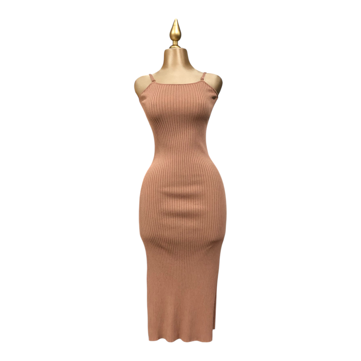 Foto 2 pulgar | Vestido Beige Tejido Erivel