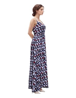 Foto 2 | Vestido Largo Casual Tirantes Estampado Azul