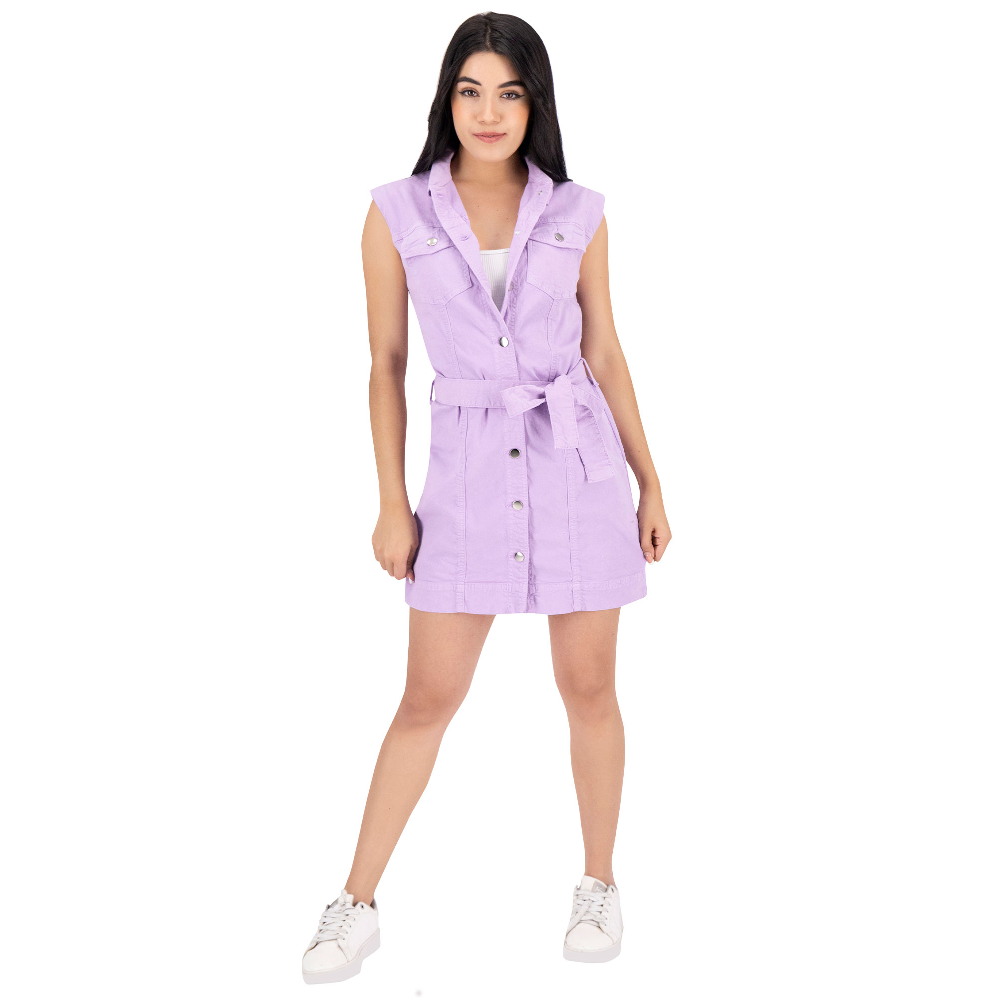 Foto 4 pulgar | Vestido Mezclilla Britos Jeans Mujer Lila Casual 025182