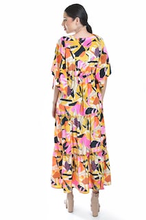 Foto 3 | Maxi Vestido Estampado Roman Fashion /juvenil, 3834 (amarillo)