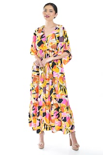 Foto 5 | Maxi Vestido Estampado Roman Fashion /juvenil, 3834 (amarillo)
