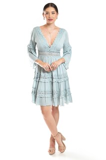 Foto 7 | Vestido Boho Con Encaje Roman Fashion /juvenil, 2136 (menta)