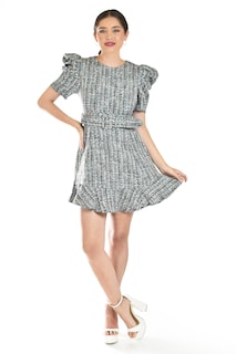 Foto 1 | Vestido Corto De Tweed Roman Fashion /tallas Extras, 4432 (negro)