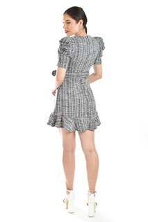 Foto 3 | Vestido Corto De Tweed Roman Fashion /tallas Extras, 4432 (negro)