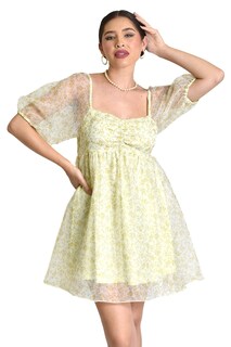 Foto 5 | Vestido Floral Con Manga Abullonada Roman Fashion /juvenil, 5081 (lima)