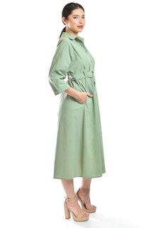 Foto 2 | Vestido Camisero Con Cinto Roman Fashion /juvenil, 3827-p (verde Militar)