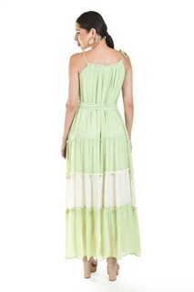 Foto 3 | Maxi Vestido De Tirante Ajustable Roman Fashion /juvenil, 2586 (pistache)