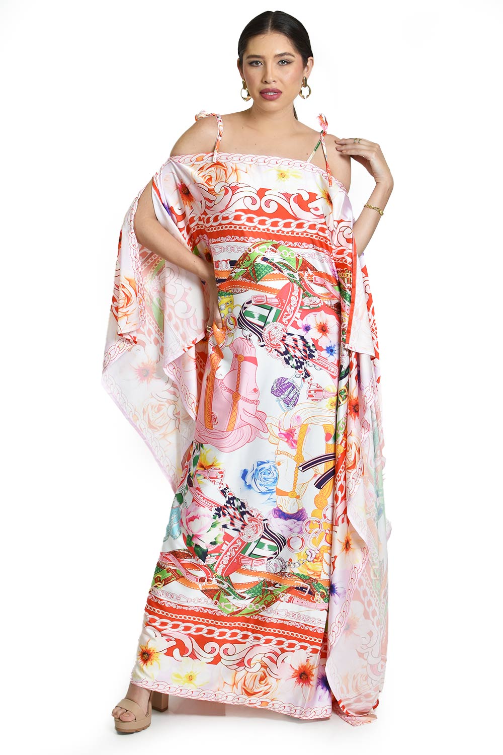 Maxi Vestido Estampado Roman Fashion /juvenil, 53219 (multicolor)