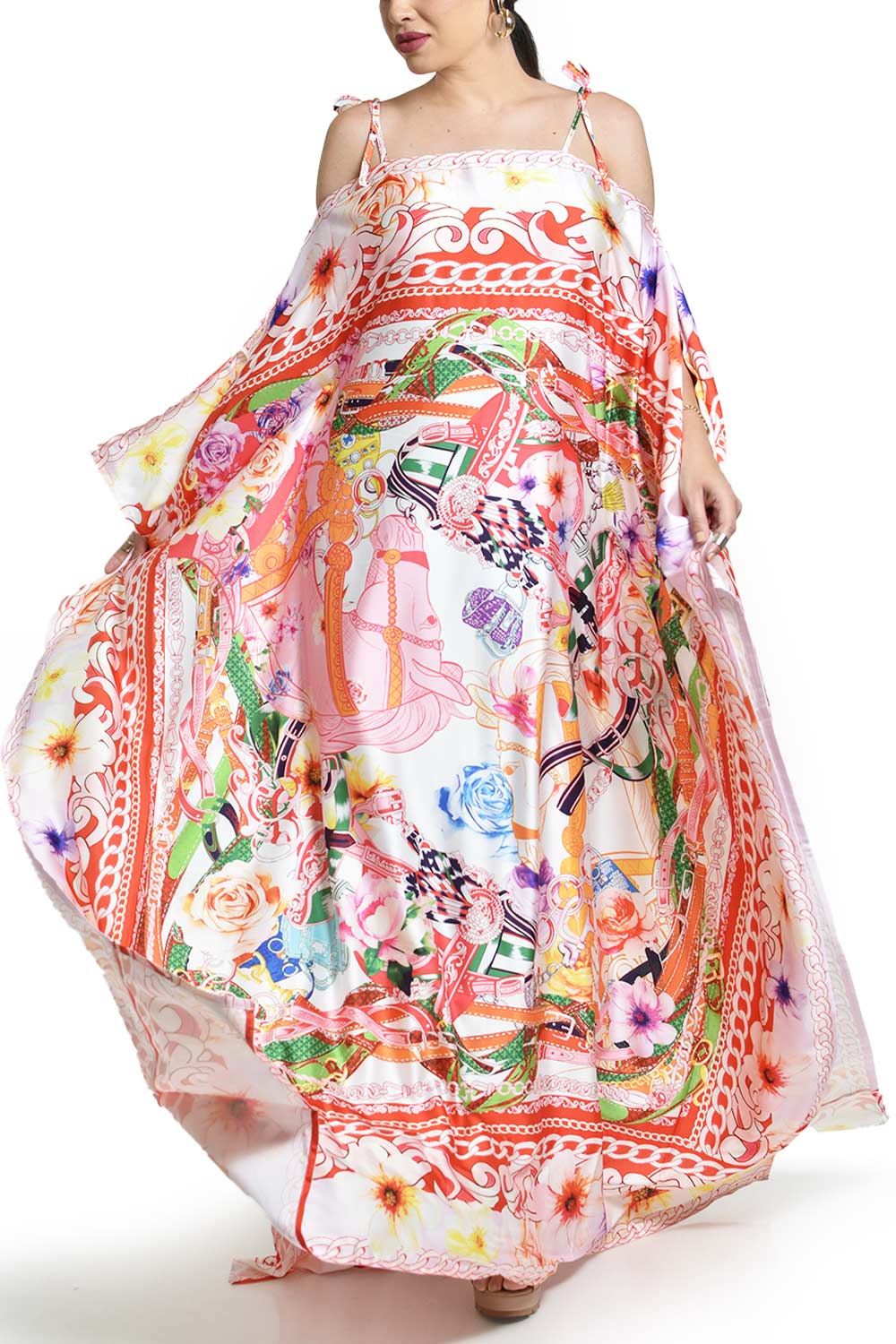 Foto 6 pulgar | Maxi Vestido Estampado Roman Fashion /juvenil, 53219 (multicolor)