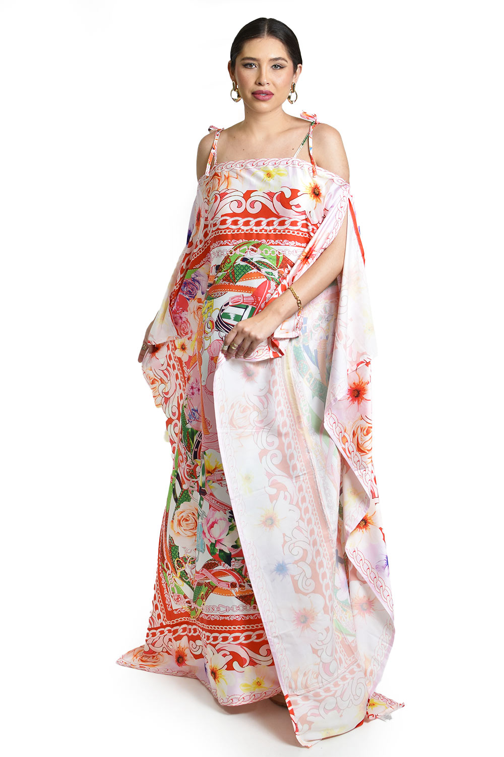 Foto 7 pulgar | Maxi Vestido Estampado Roman Fashion /juvenil, 53219 (multicolor)