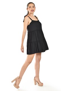 Foto 2 | Vestido De Tirantes Ajustables Roman Fashion /juvenil, 6767 (negro)