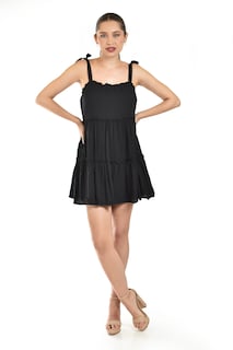 Foto 5 | Vestido De Tirantes Ajustables Roman Fashion /juvenil, 6767 (negro)