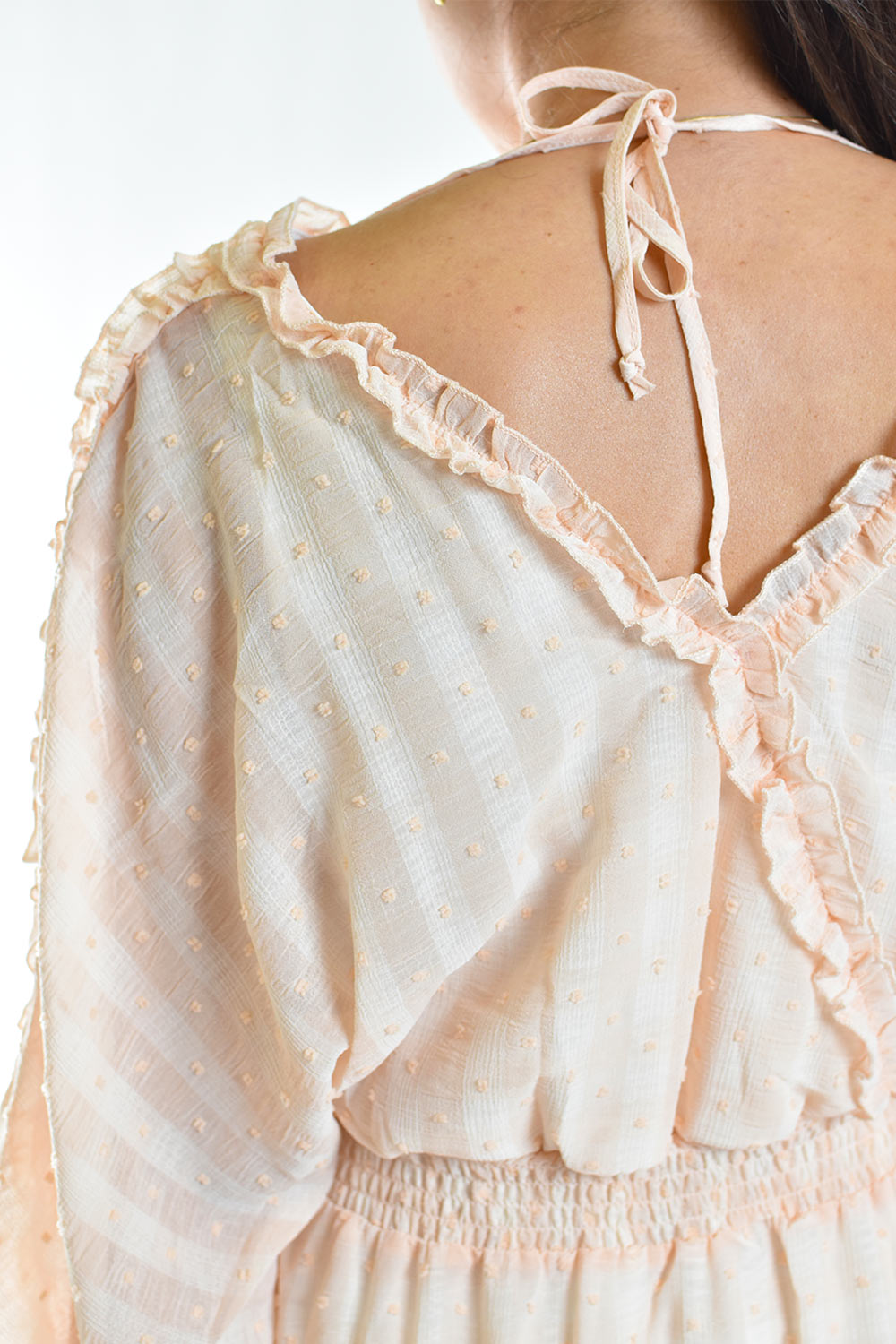 Foto 5 | Vestido Vaporoso Con Textura Roman Fashion /juvenil, 61596 (durazno)
