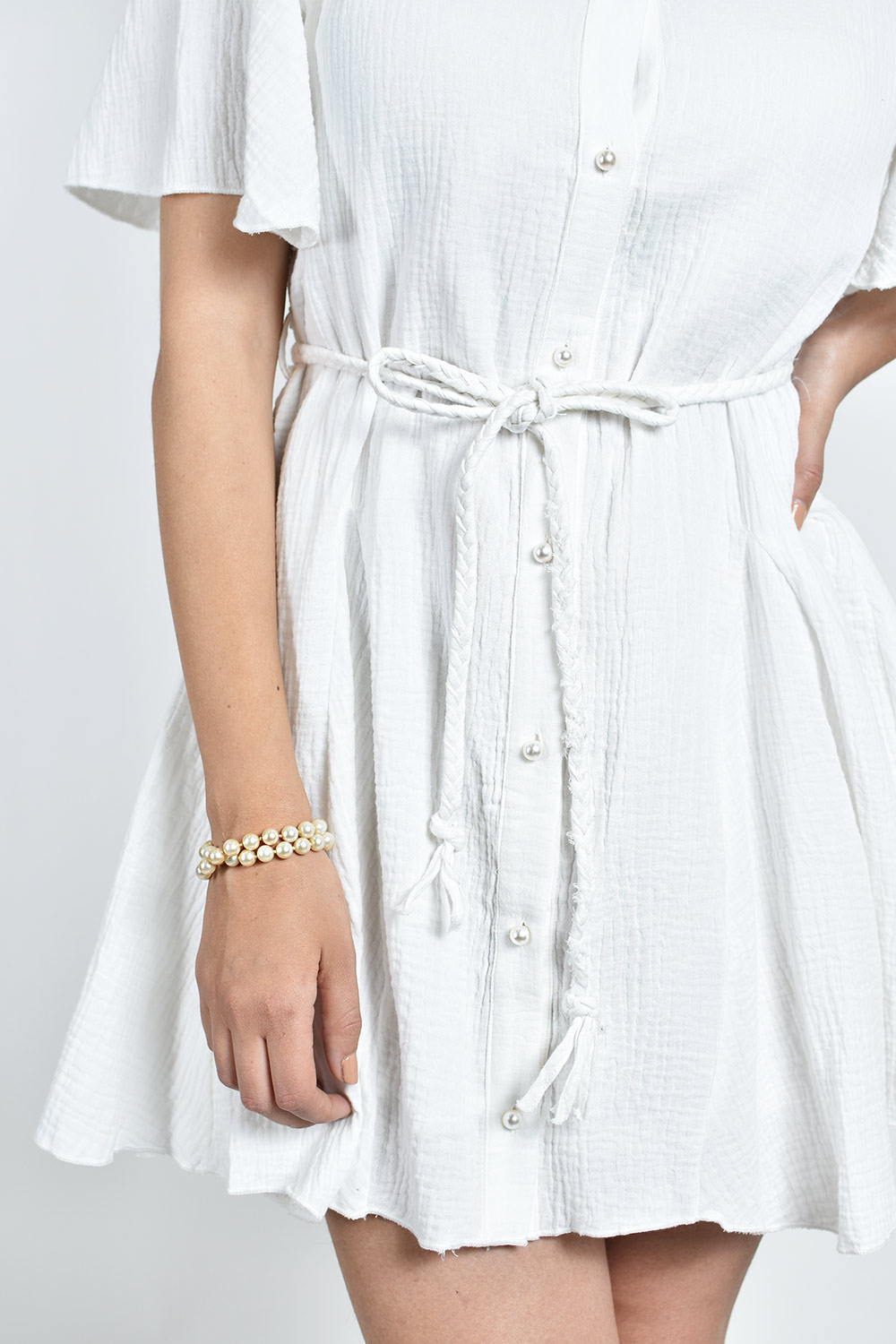 Foto 4 | Vestido De Manga Amplia Roman Fashion /juvenil, 125890 (blanco)