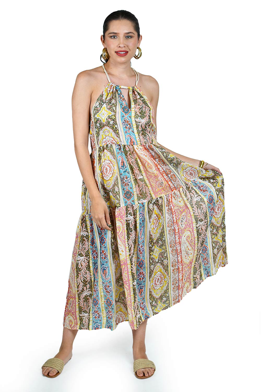 Foto 6 pulgar | Vestido Bohemio Multicolor Roman Fashion /juvenil, 241 (multicolor)