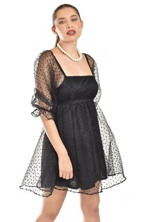 Foto 1 | Vestido De Tul Con Lunares Roman Fashion/juvenil, 892 (negro)