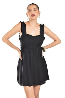 Foto 1 | Vestido Corto De Tirantes Roman Fashion/juvenil, 6247 (negro)