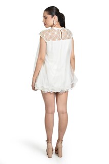 Foto 3 | Vestido Corto De Tul Roman Fashion/juvenil, 14392 (hueso)