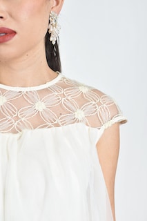 Foto 5 | Vestido Corto De Tul Roman Fashion/juvenil, 14392 (hueso)