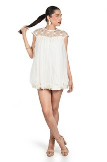 Foto 7 | Vestido Corto De Tul Roman Fashion/juvenil, 14392 (hueso)