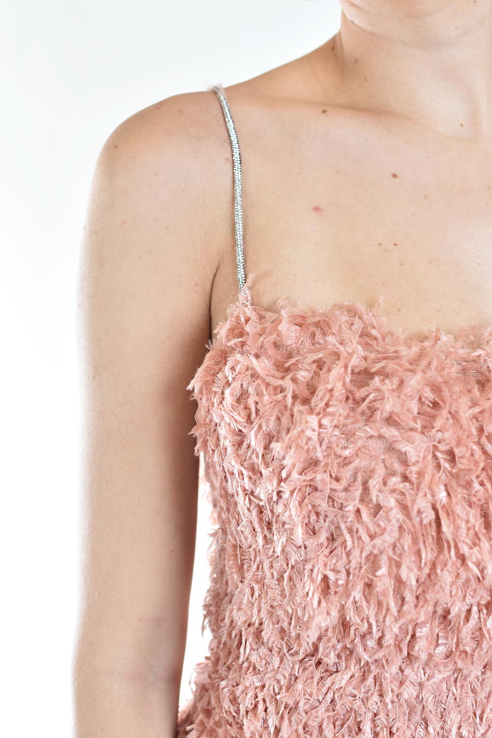Foto 4 | Vestido Con Textura De Plumas Roman Fashion/juvenil, 083 (palo De Rosa)