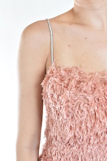 Foto 4 | Vestido Con Textura De Plumas Roman Fashion/juvenil, 083 (palo De Rosa)