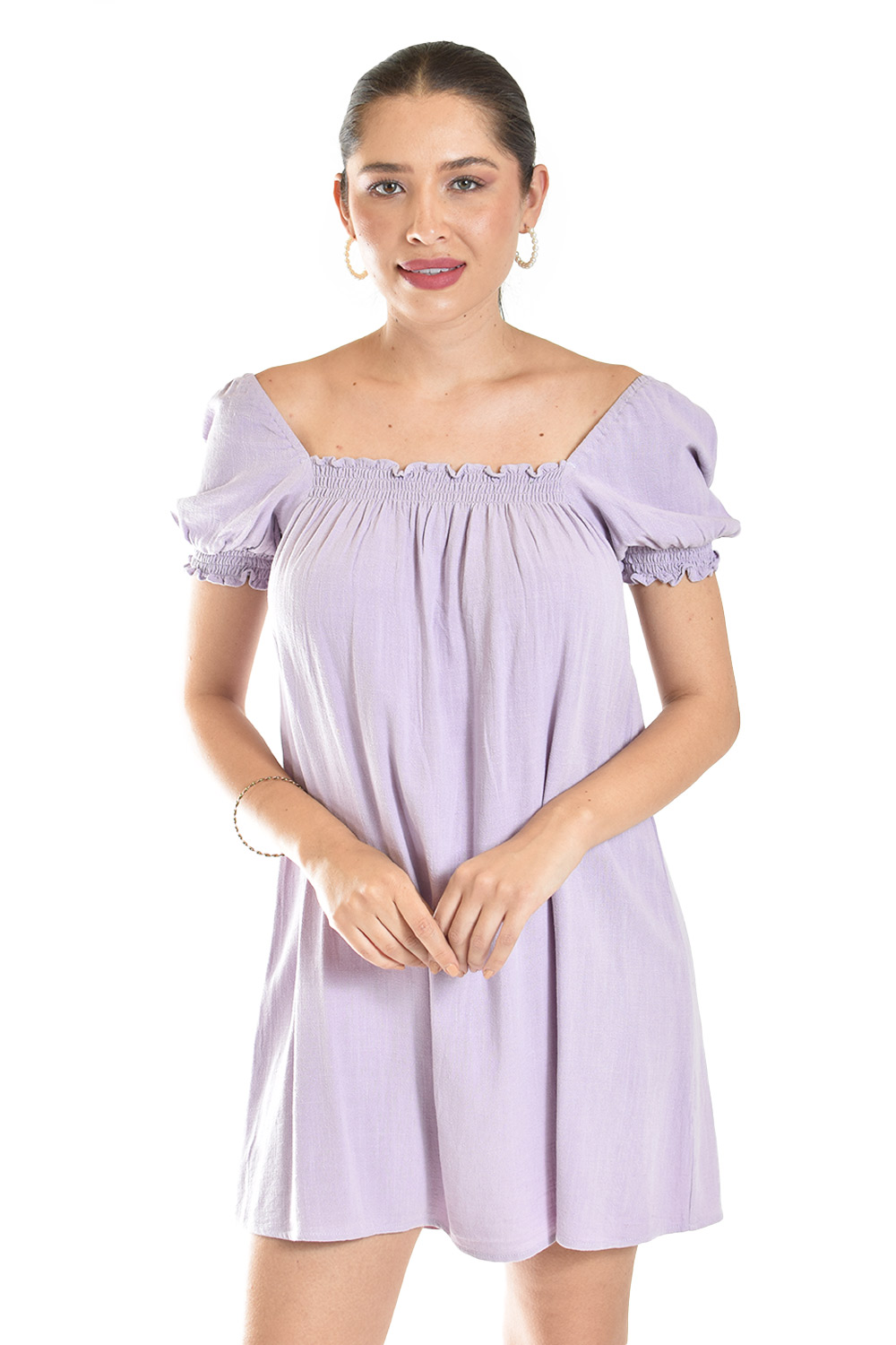 Foto 5 | Vestido De Lino Escote Cuadrado Roman Fashion /juvenil, 20372 (lila)