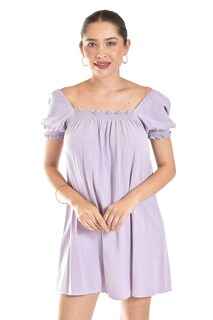 Foto 5 | Vestido De Lino Escote Cuadrado Roman Fashion /juvenil, 20372 (lila)