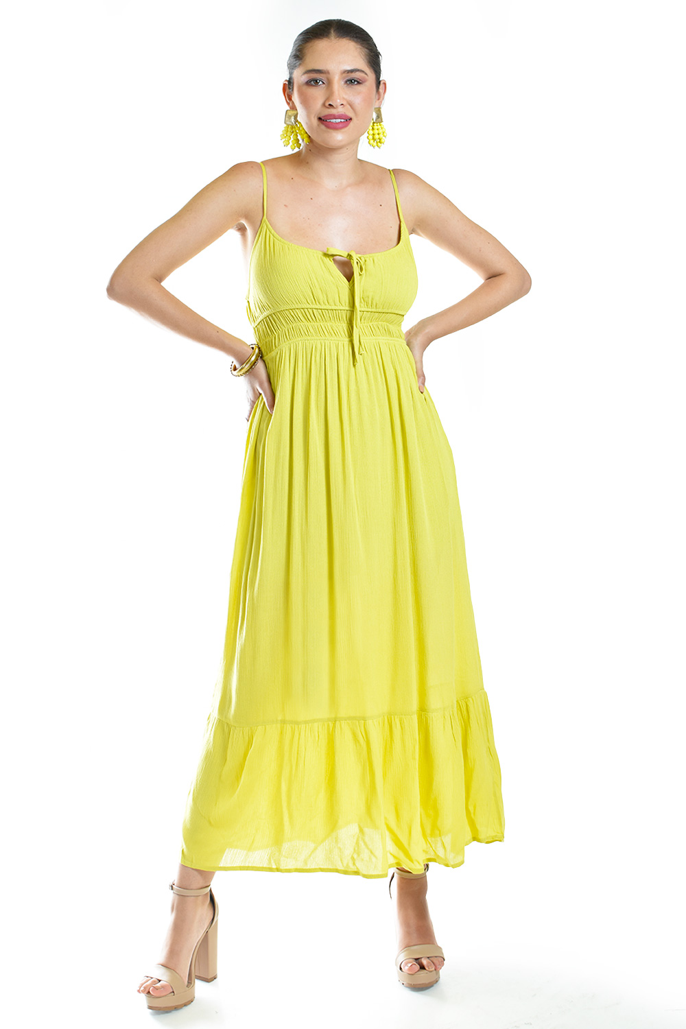 Foto 1 | Vestido Largo De Tirantes Roman Fashion /juvenil, 5383 (lima)